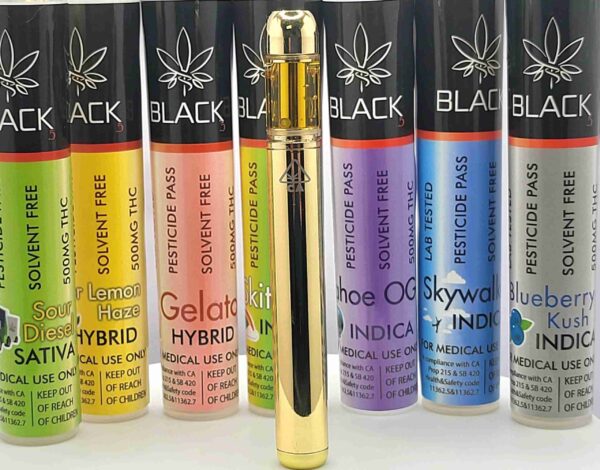 BLACK DISPOSABLE VAPE .5G