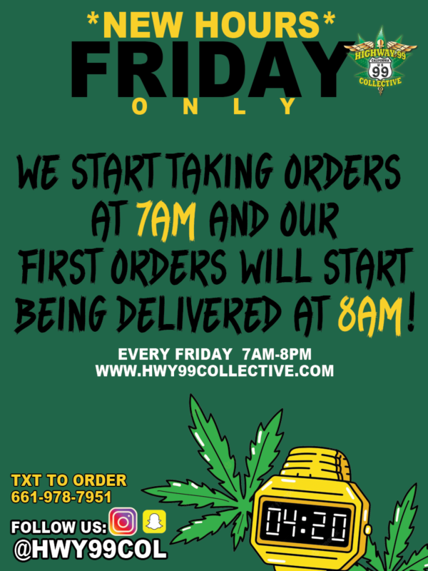 FRIDAYS ONLY!!! NEW HOURS!!!