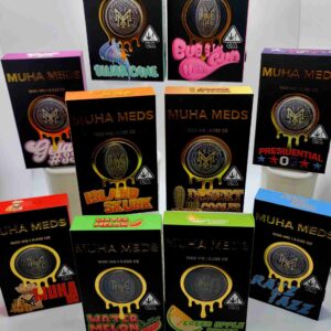 MUHA MEDS CARTS-OUT OF INDICA ,GELATO 33, BUBBLEGUM HAZE, AND OUT OF WATERMELON