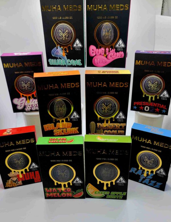 MUHA MEDS CARTS-OUT OF INDICA ,GELATO 33, BUBBLEGUM HAZE, AND OUT OF WATERMELON